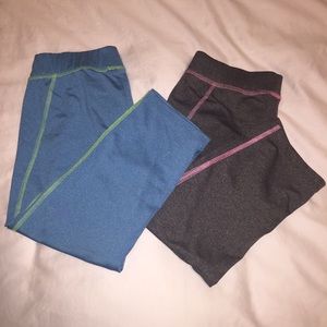 Girls’ 3/4 Length Leggings, Pack of 2, Size 10